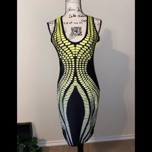 Black bodycon midi dress